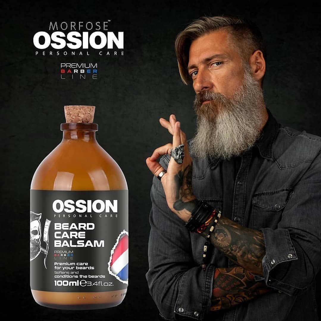 OSSION PREMIUM BARBER LINE BEARD 3 IN 1 GIFT SET (SHAMPOO, BALM, OIL)