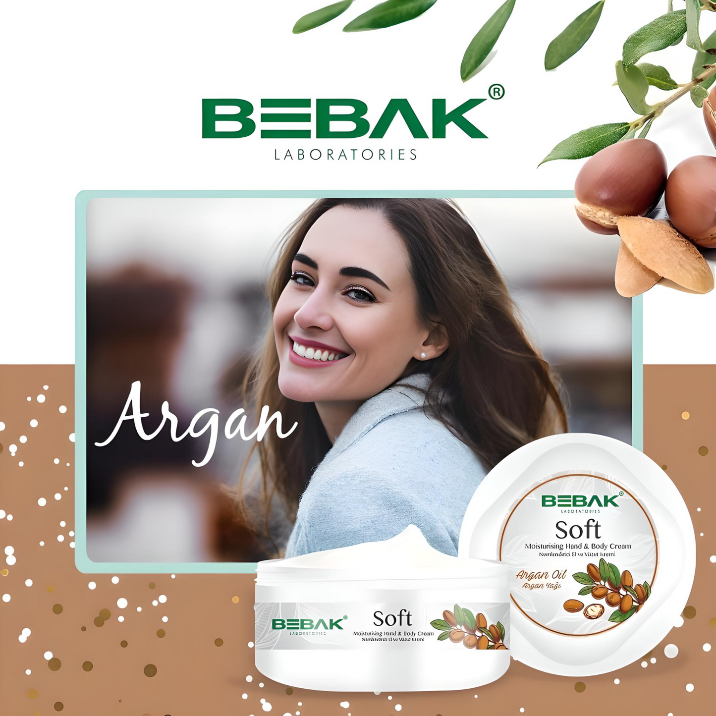 BEBAK MOISTURIZING  SOFT CREAM WITH ARGAN OIL 300 ML